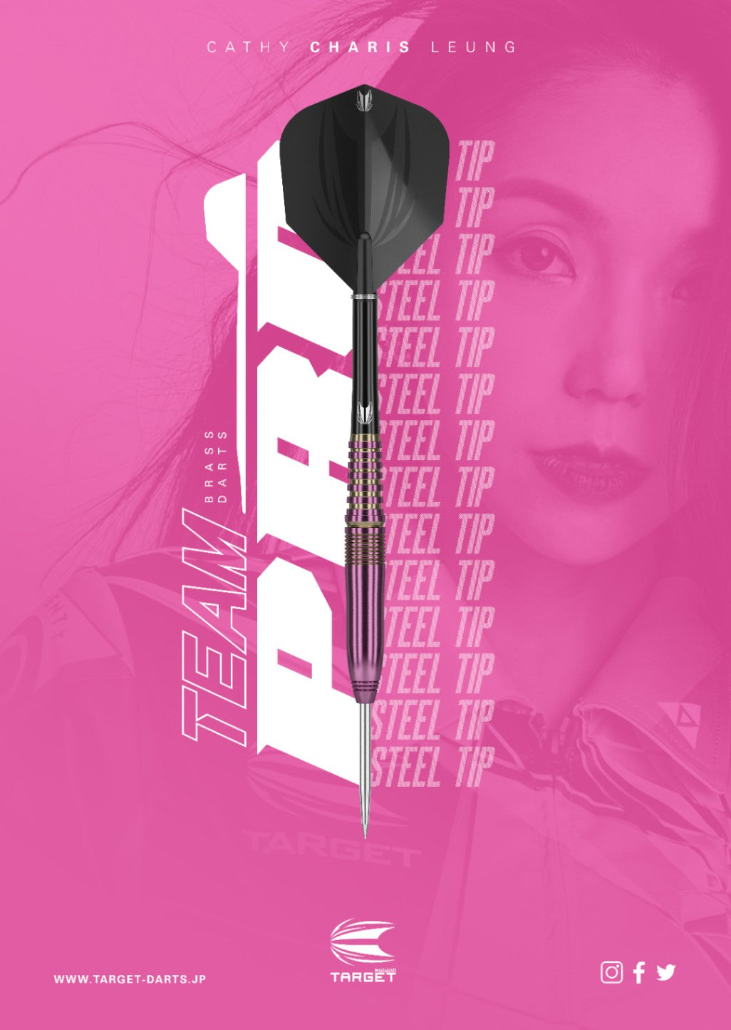 Target Japan - Team Pro Cathy Leung Charis - Brass - Steel Darts Szett - Direct Darts - 2