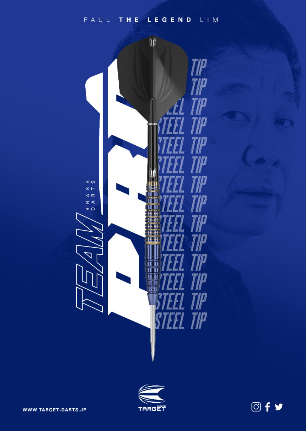 Target Japan - Team Pro Paul Lim - Brass - Steel Darts Szett - Direct Darts - 2