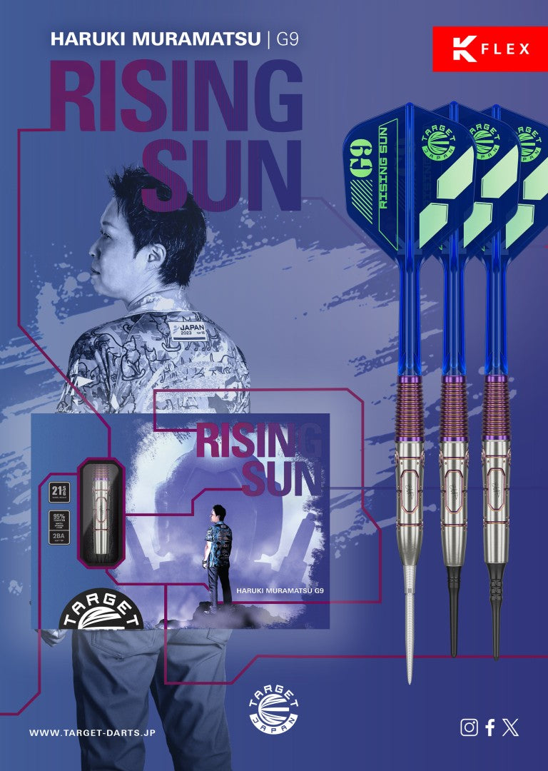 Target Japan - Rising Sun Gen 9 - 95% - Steel Darts Szett - Direct Darts - 4