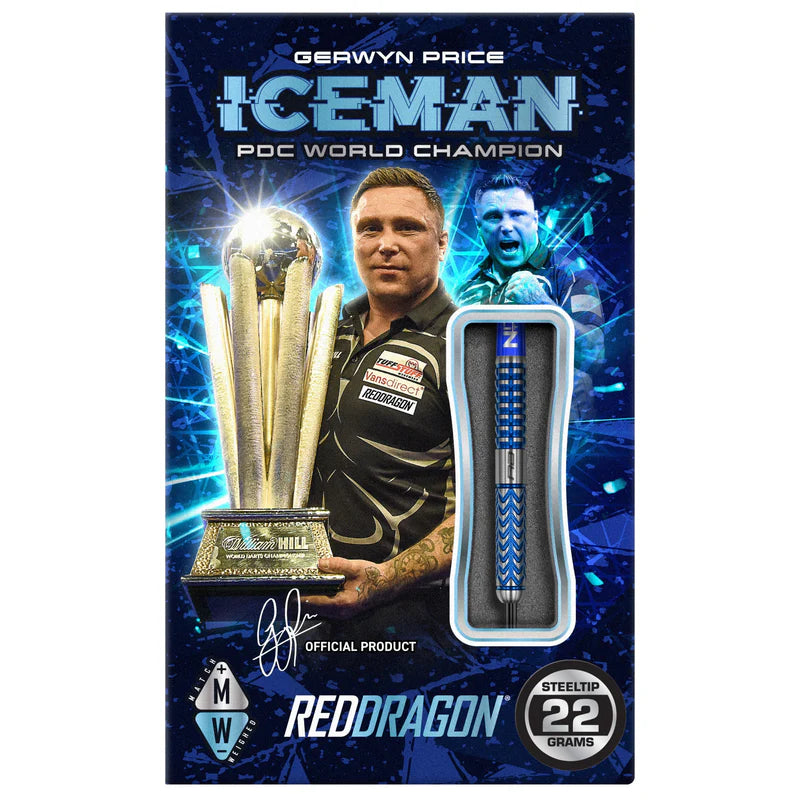 Red Dragon Gerwyn Price Glacier 90% Steel Darts Szett - Direct Darts - 5