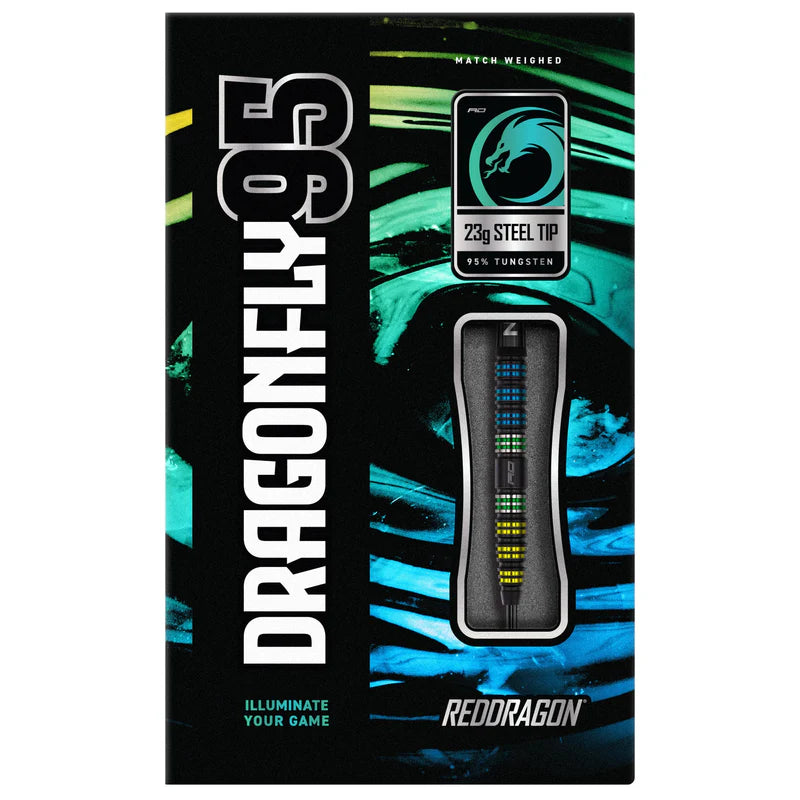 Red Dragon Dragonfly 95% Black Tapered 95% Steel Darts Szett - Direct Darts - 3