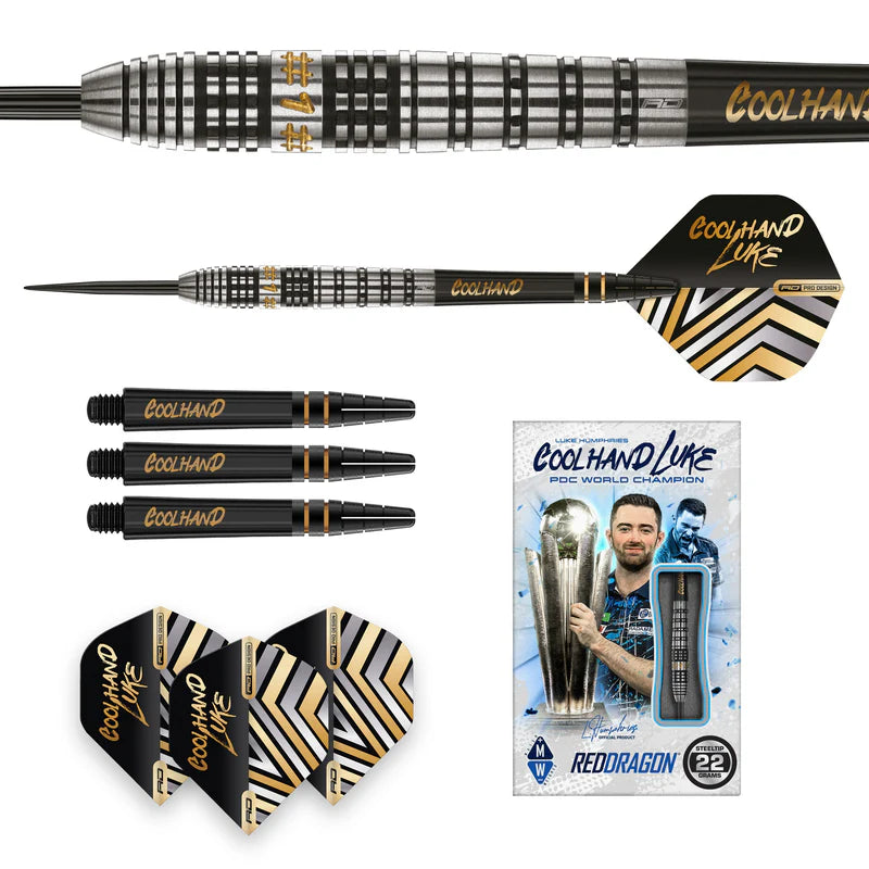 Red Dragon Luke Humphries Prestige 90% Steel Darts Szett - Direct Darts - 6