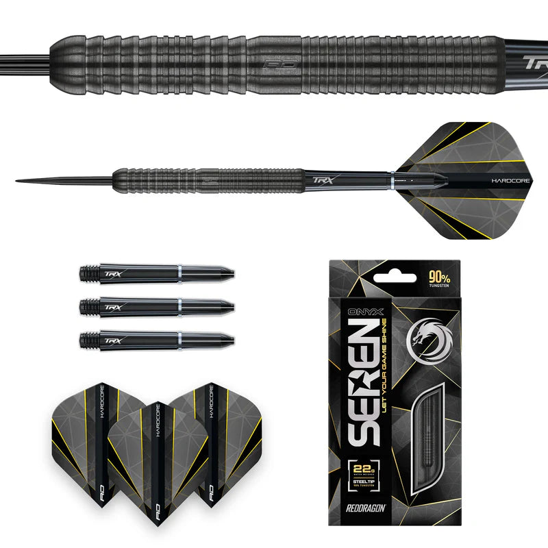 Red Dragon Seren 1 Onyx 90% Steel Darts Szett - Direct Darts - 5