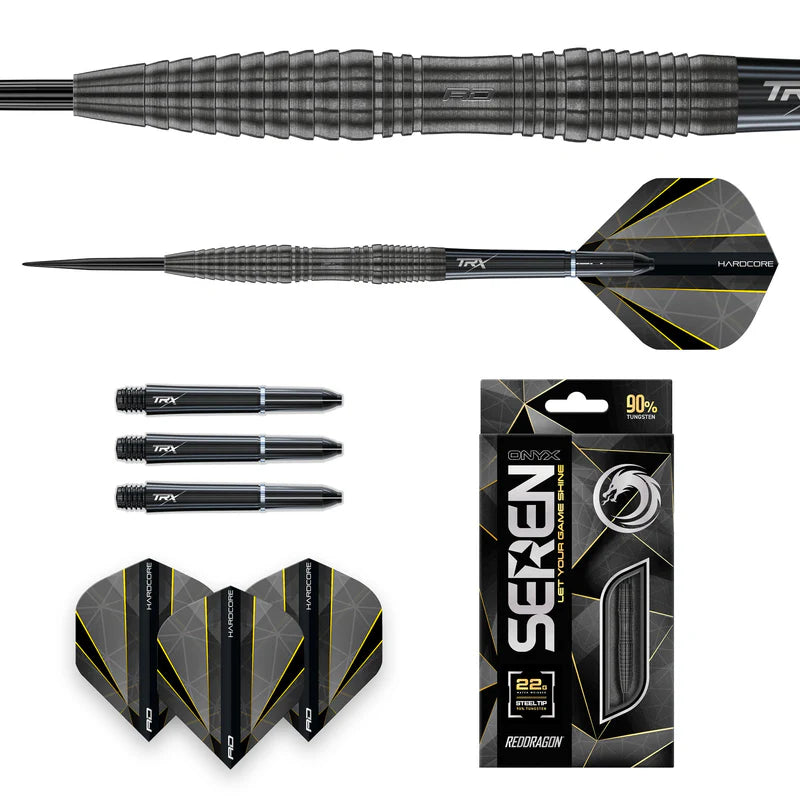 Red Dragon Seren 3 Onyx 90% Steel Darts Szett - Direct Darts - 5