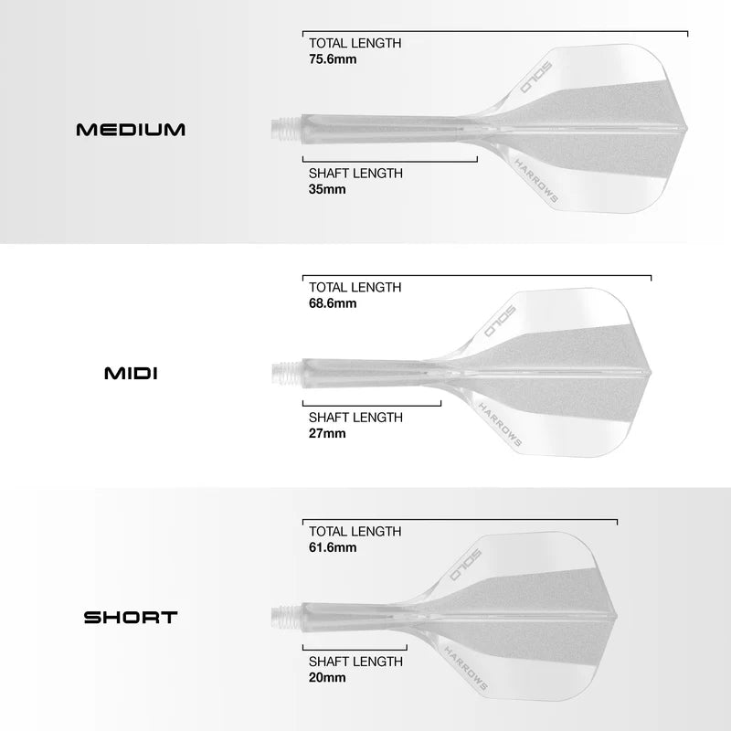 Harrows - Solo 6 - Víztiszta - Darts Szár - Direct Darts - 2