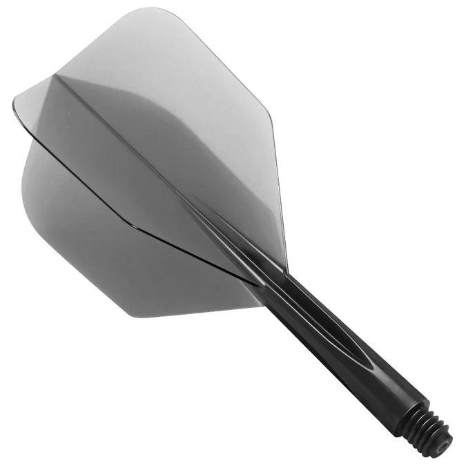 Condor - Zero Stress - Plain - Víztiszta Fekete - No6 - Egybe Darts Szár/Toll - Direct Darts - 1