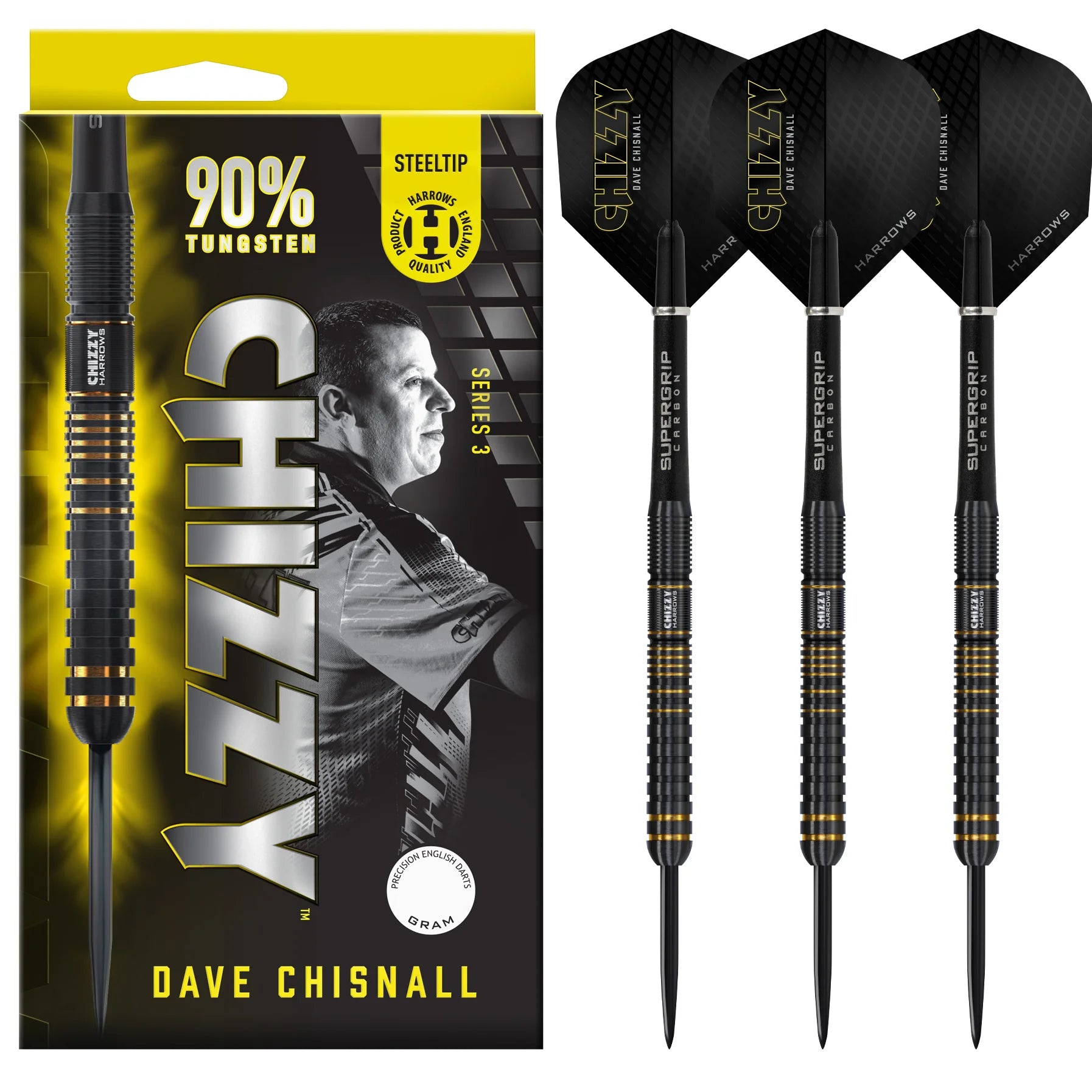 Harrows Chizzy Series 3 90% Steel Darts Szett - Direct Darts - 2