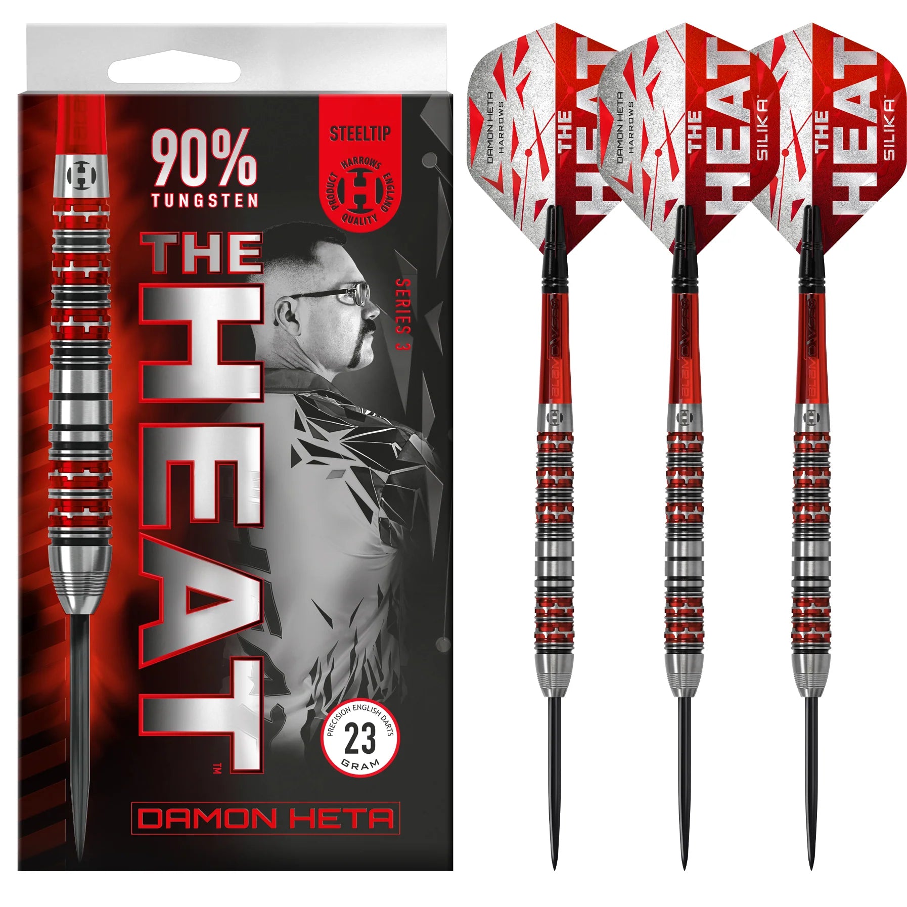 Harrows Damon Heta Series 3 90% Steel Darts Szett - Direct Darts - 2