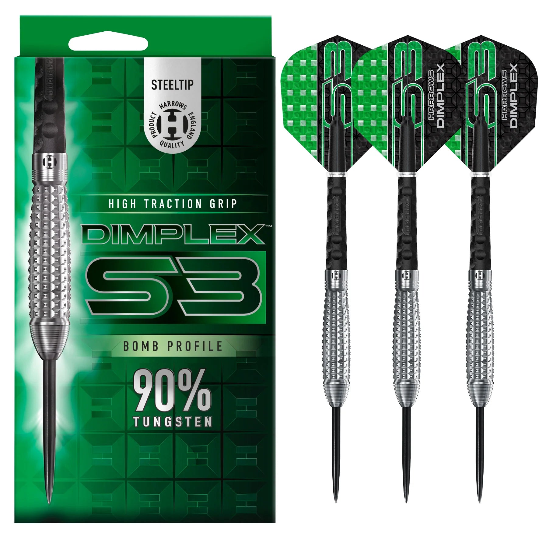 Harrows Dimplex Bomb 90% Steel Darts Szett - Direct Darts - 2