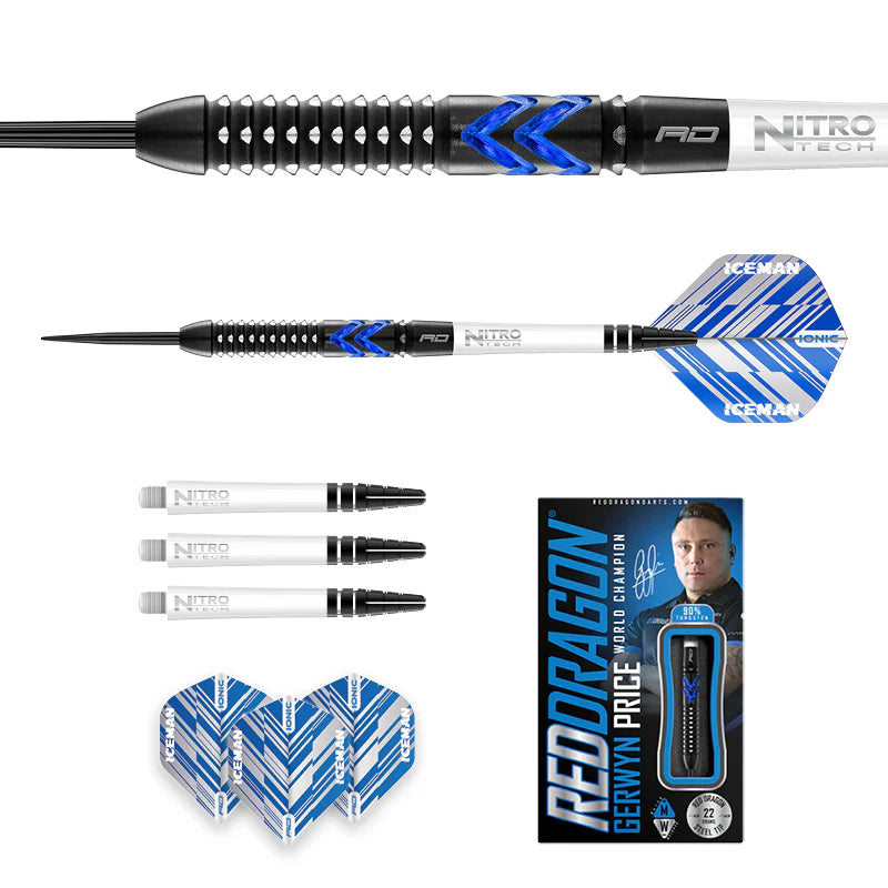 Red Dragon - Gerwyn Price Blue Ice Se - Steel Darts Szett - Direct Darts - 6