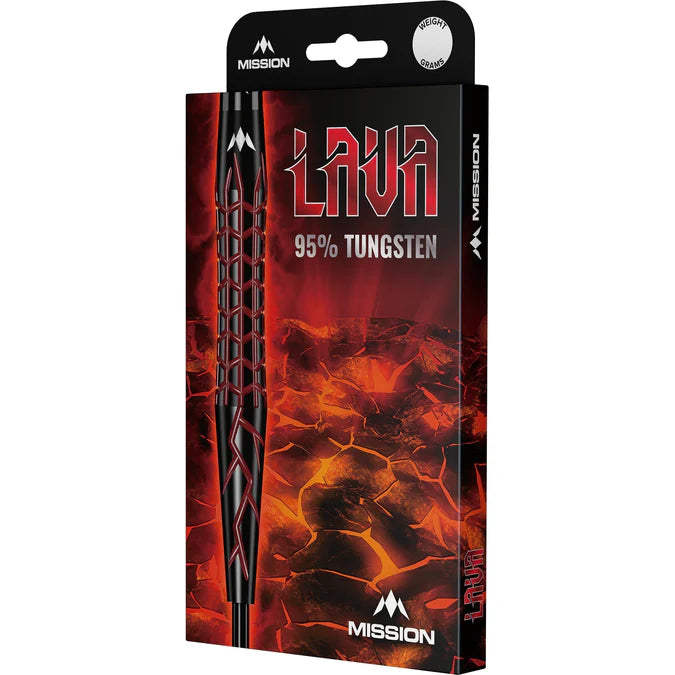 Mission - Lava 95% - Fekete & Piros - Steel Darts Szett - Direct Darts - 4