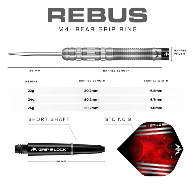 Mission - Rebus - M4 - Steel Darts Szett - Direct Darts - 4
