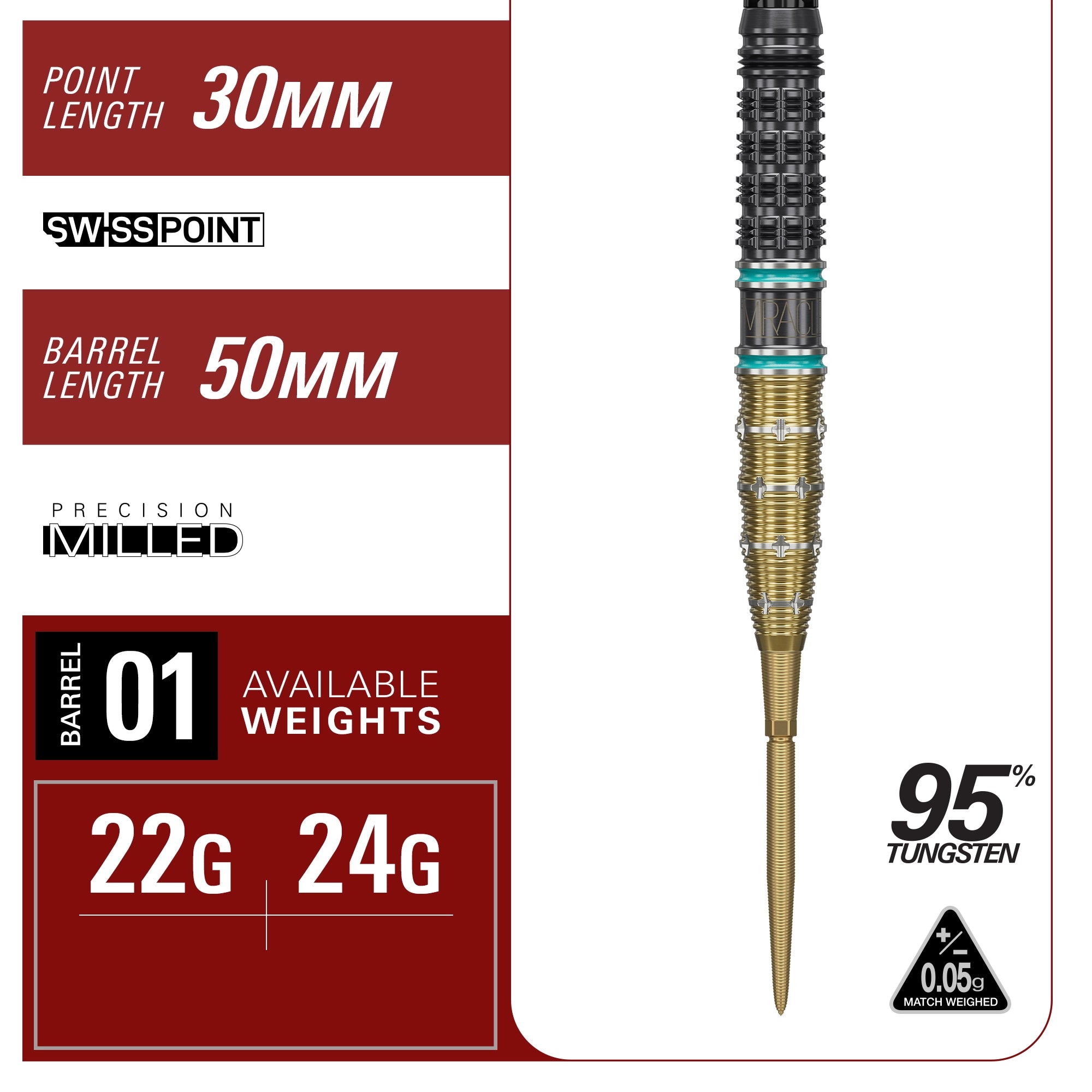 Target Japan - The Miracle Gen7.5 - 95 - Darts Nyíl Szett - Direct Darts - 3