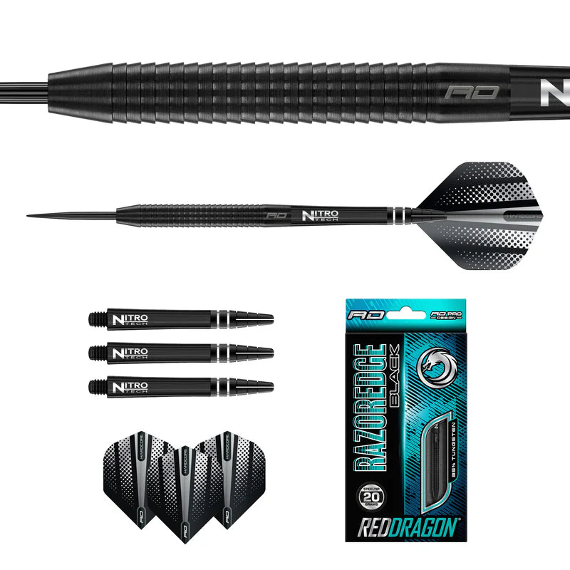 Red Dragon - Razor Edge Fekete - Steel Darts Szett - Direct Darts - 5