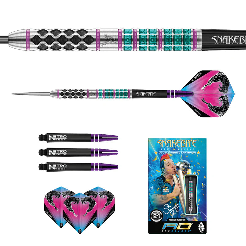 Red Dragon - Peter Wright Supa Venom - Steel Darts Szett - Direct Darts - 5