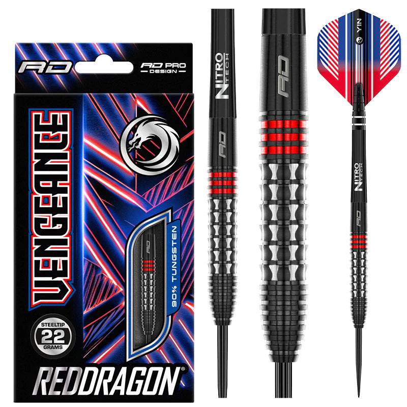 Red Dragon - Vengeance Red - Steel Darts Szett - Direct Darts - 2