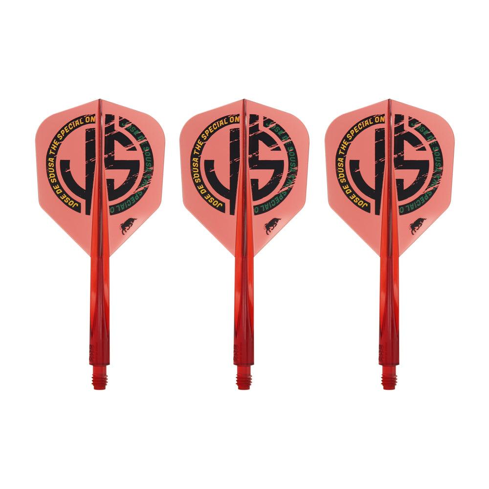 Condor - Axe Special One 3 - Víztiszta Piros - No6 - Egybe Darts Szár/Toll - Direct Darts - 1