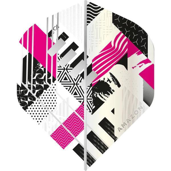 Amazon - Abstract - Fehér & Magenta - No2 - 100 Mikron - Darts Toll - Direct Darts - 1