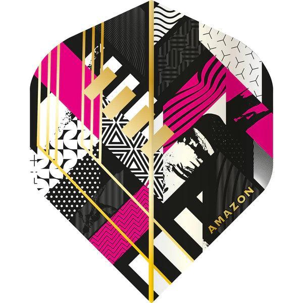 Amazon - Abstract - Fekete & Magenta - No2 - 100 Mikron - Darts Toll - Direct Darts - 1