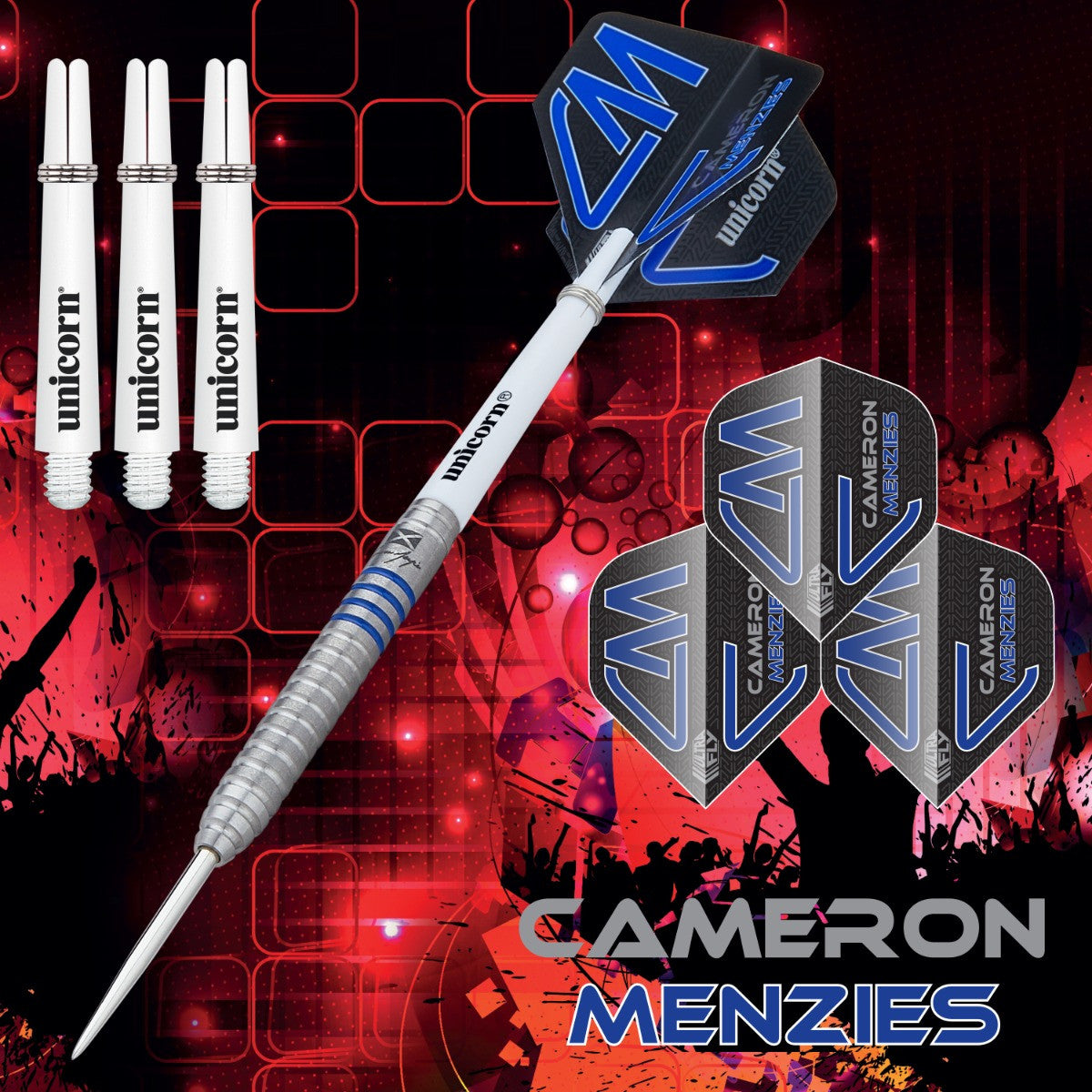 Unicorn - Cameron Menzies - Phase2 - 90% - Steel Darts Szett - Direct Darts - 6