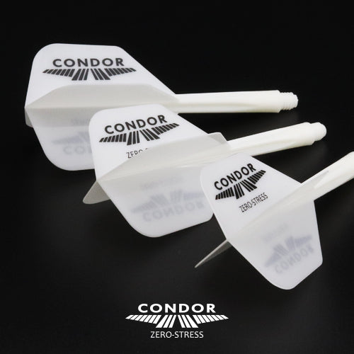 Condor - Zero Stress - Logo - Fehér/Fekete - No6 - Egybe Darts Szár/Toll - Direct Darts - 3