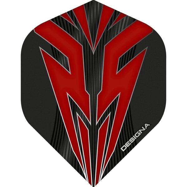 Designa - Mako Darts Flights - Piros - No2 - 100 Mikron - Darts Toll - Direct Darts - 1