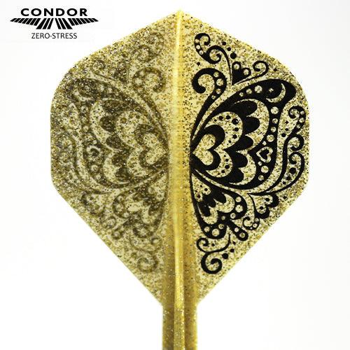Condor - Zero Stress - Swallowtail - Glitter Arany - No2 - Egybe Darts Szár/Toll - Direct Darts - 2