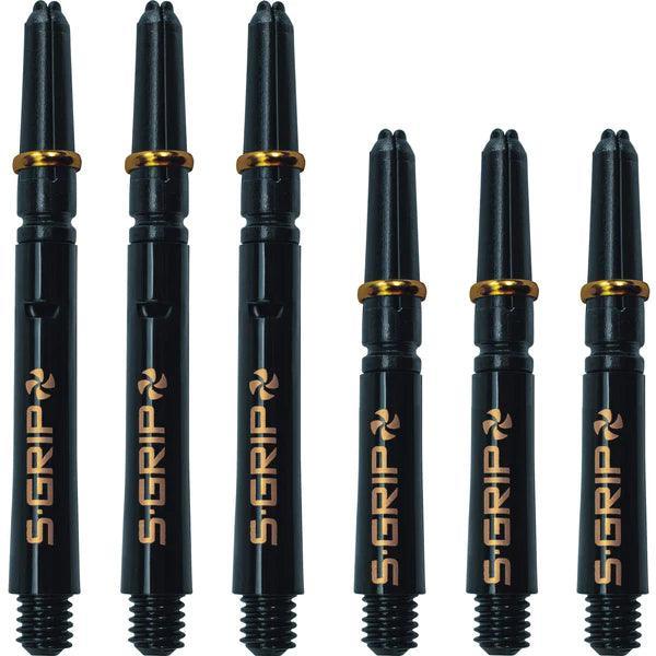 Harrows - Supergrip Spin Fekete/Arany - Darts Szár - Direct Darts - 1