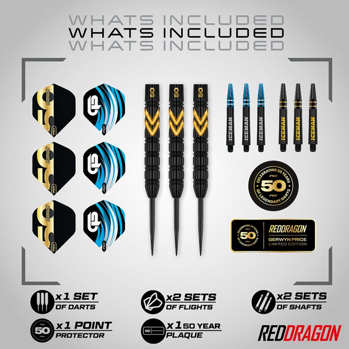 Red Dragon - Gerwyn Price 50 Years 90% - Steel Darts Szett - Direct Darts - 3