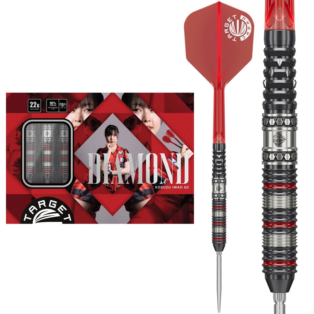 Target Japan - Prime Series Diamond G3 - 90% - Steel Darts Szett - Direct Darts - 1