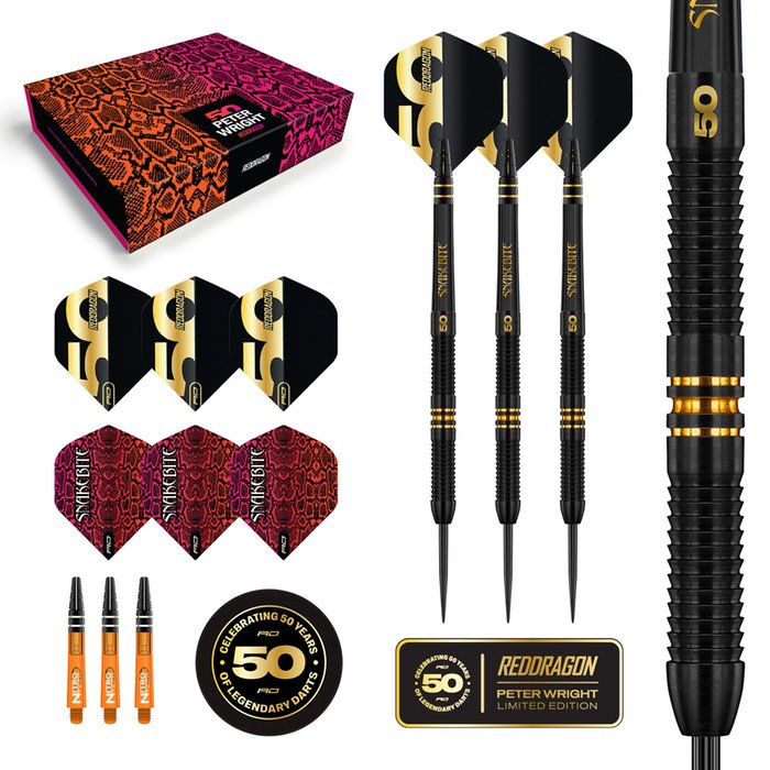Red Dragon - Peter Wright 50 Years 90% - Steel Darts Szett - Direct Darts - 2