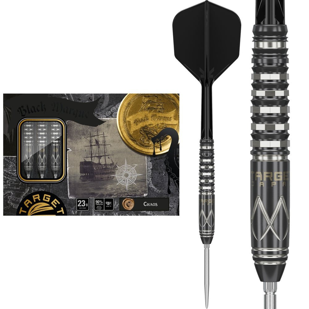 Target Japan - Black Marque Lite Chaos - 90% - Steel Darts Szett - Direct Darts - 1