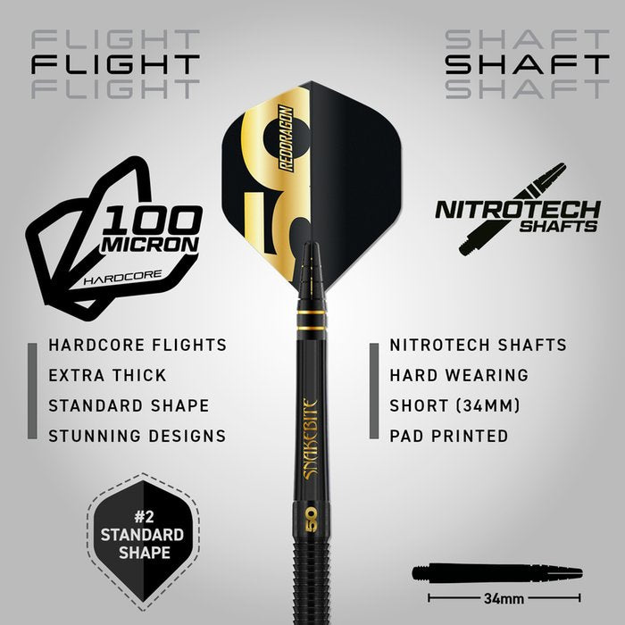 Red Dragon - Peter Wright 50 Years 90% - Steel Darts Szett - Direct Darts - 6