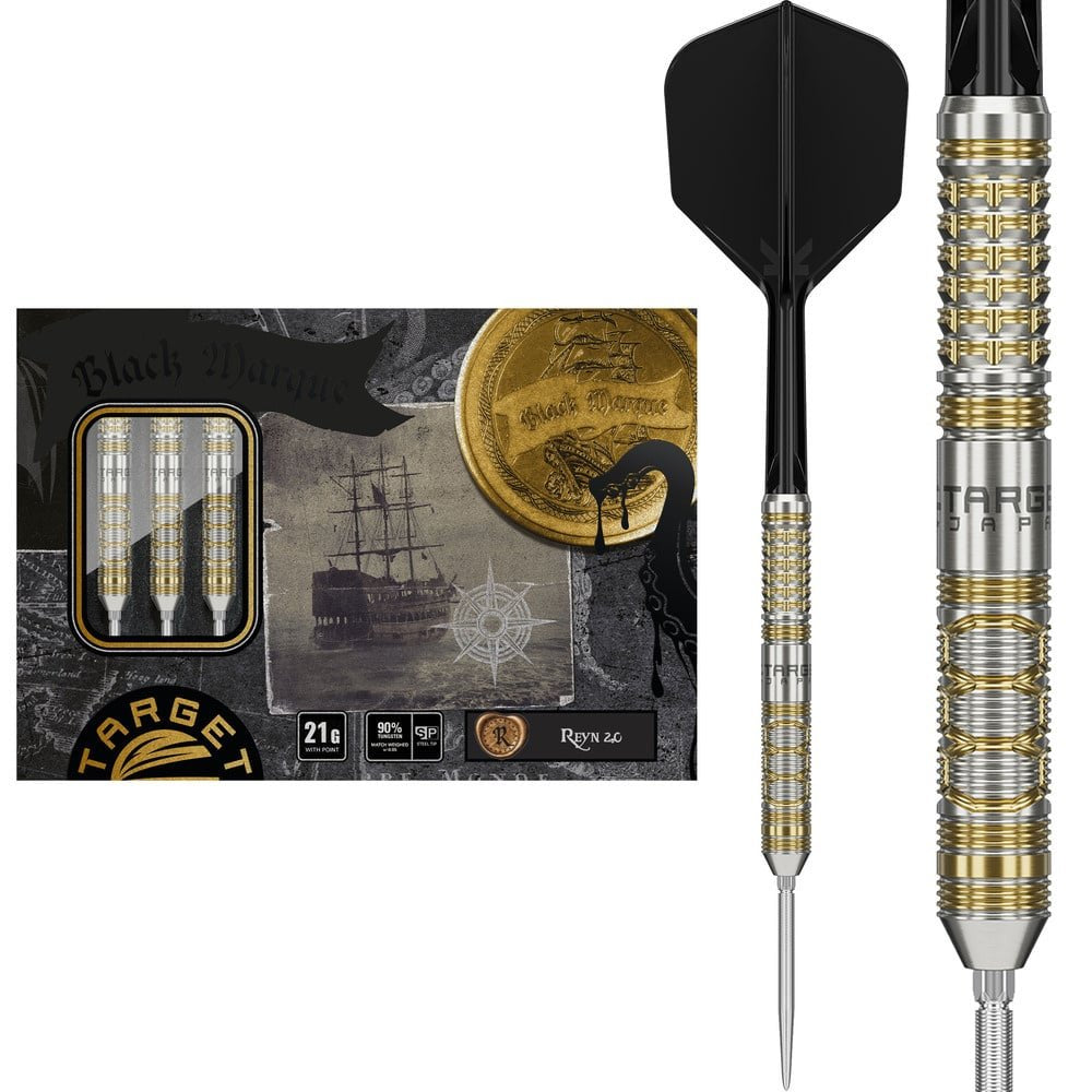 Target Japan - Black Marque Reyn Gen2 - 90% - Steel Darts Szett - Direct Darts - 1