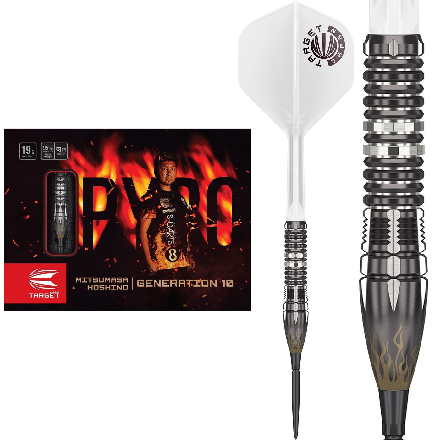 Target Japan - Pyro Gen10 - 95% - Steel Darts Szett - Direct Darts - 1