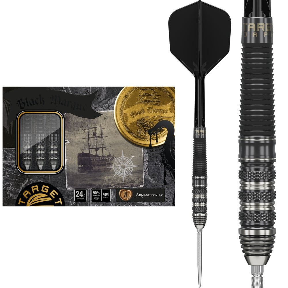 Target Japan - Black Marque Armageddon Gen 2 - 90% - Steel Darts Szett - Direct Darts - 1