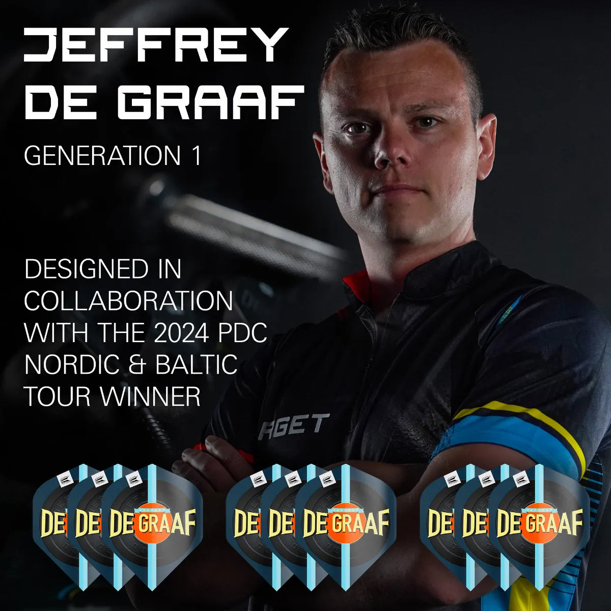 Target Jeffrey De Graaf G1 Pro Ultra 9Db No2 100 Mikron Darts Toll - Direct Darts - 3
