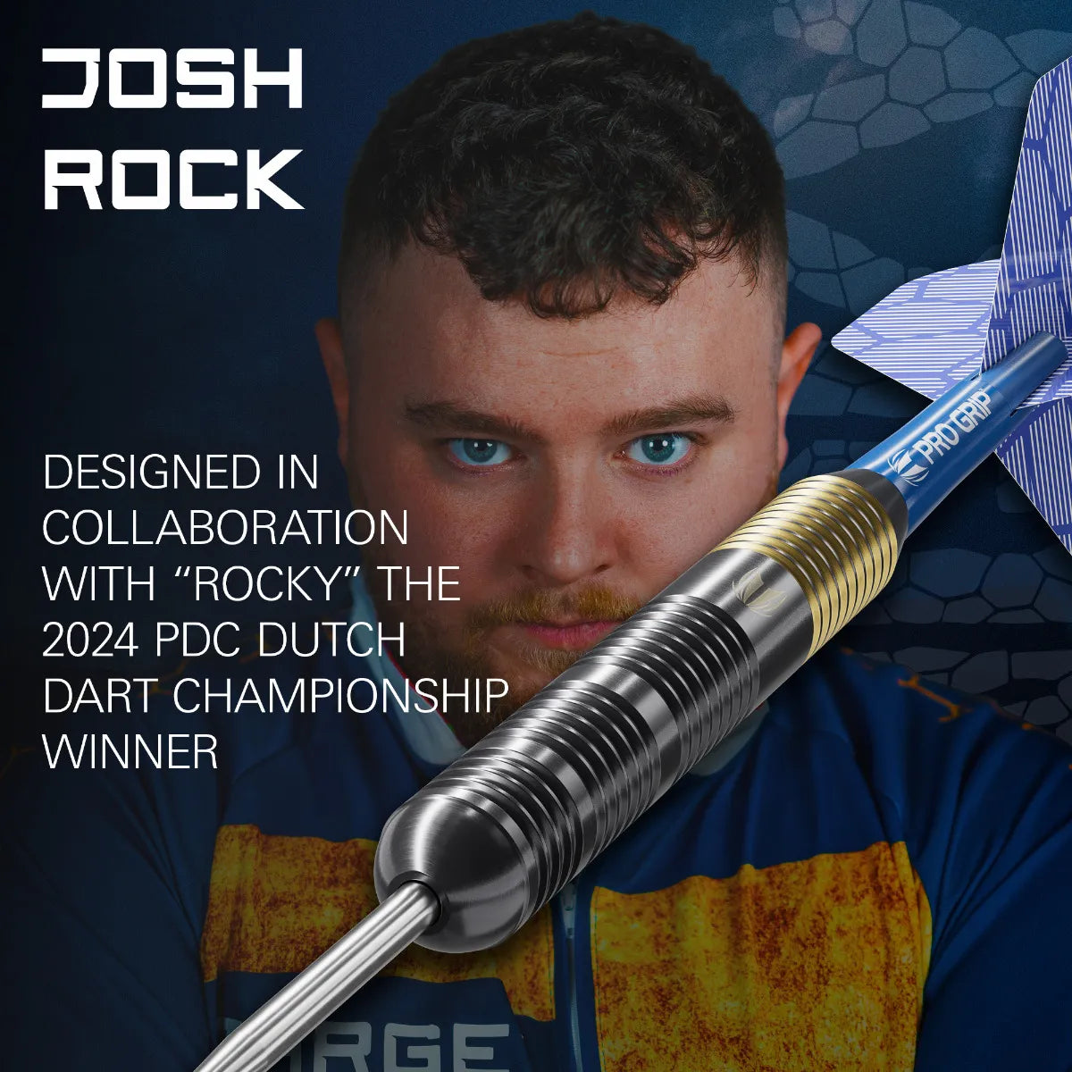 Target Josh Rock Brass Steel Darts Szett - 4