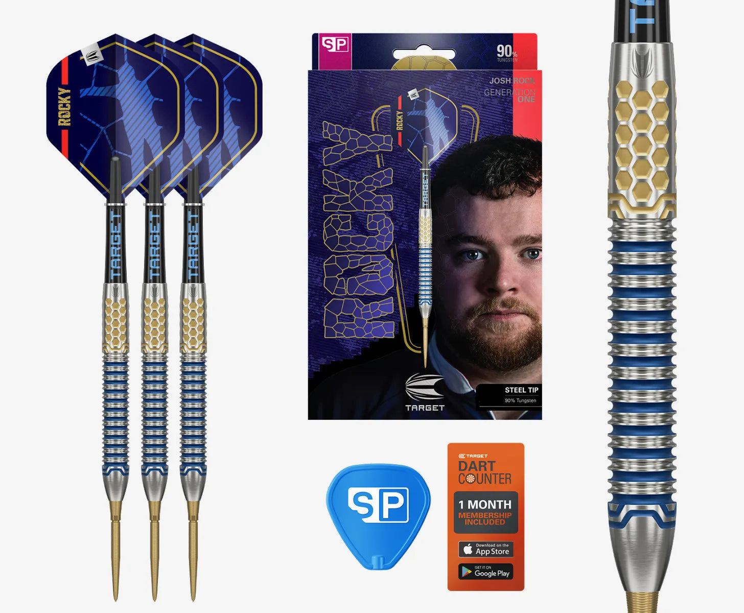 Target Josh Rock G1 90 Sp Steel Darts Szett - 1