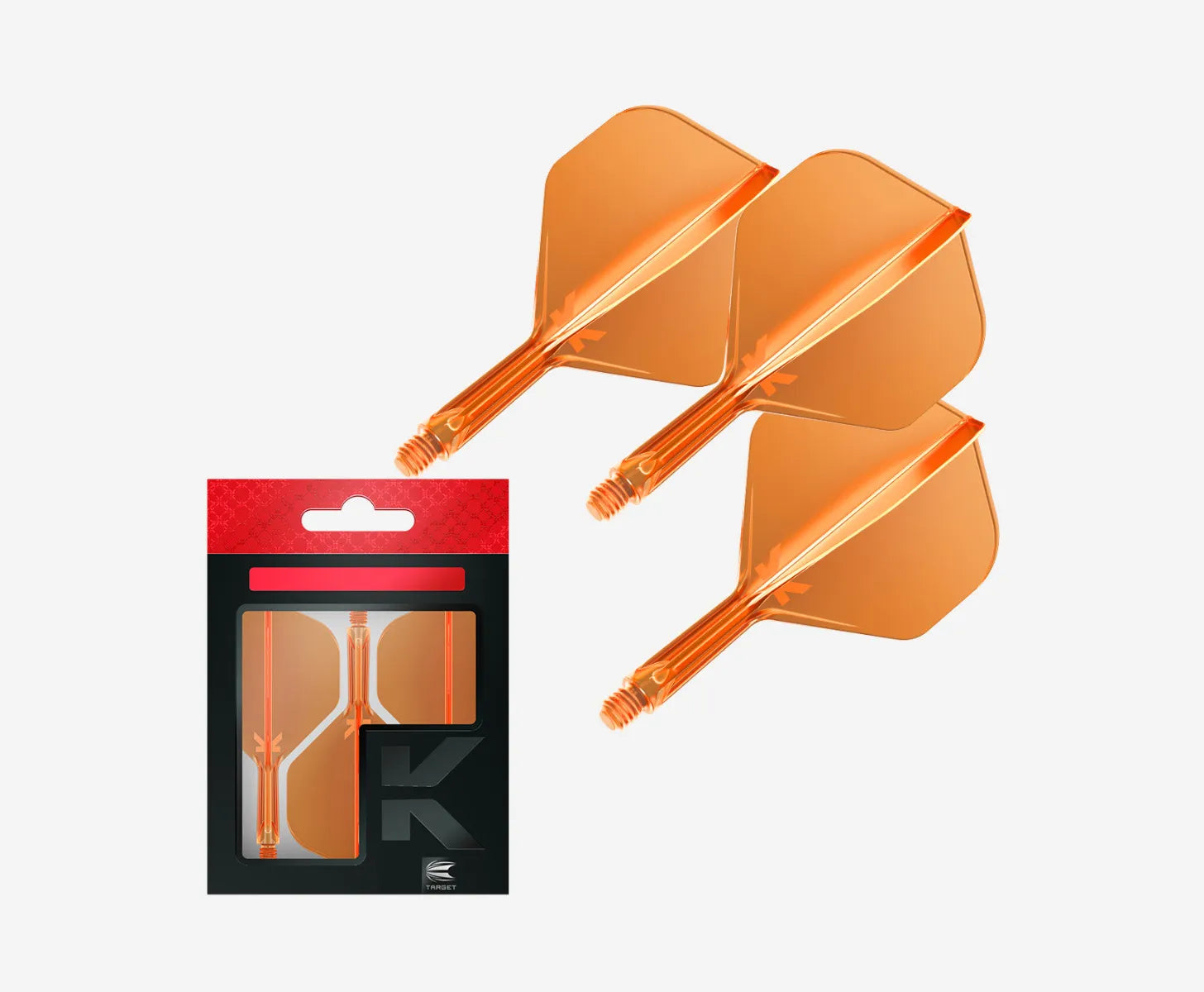 TARGET - K-FLEX - NO2 - NEON ORANGE - DARTS FEATHER/STEM