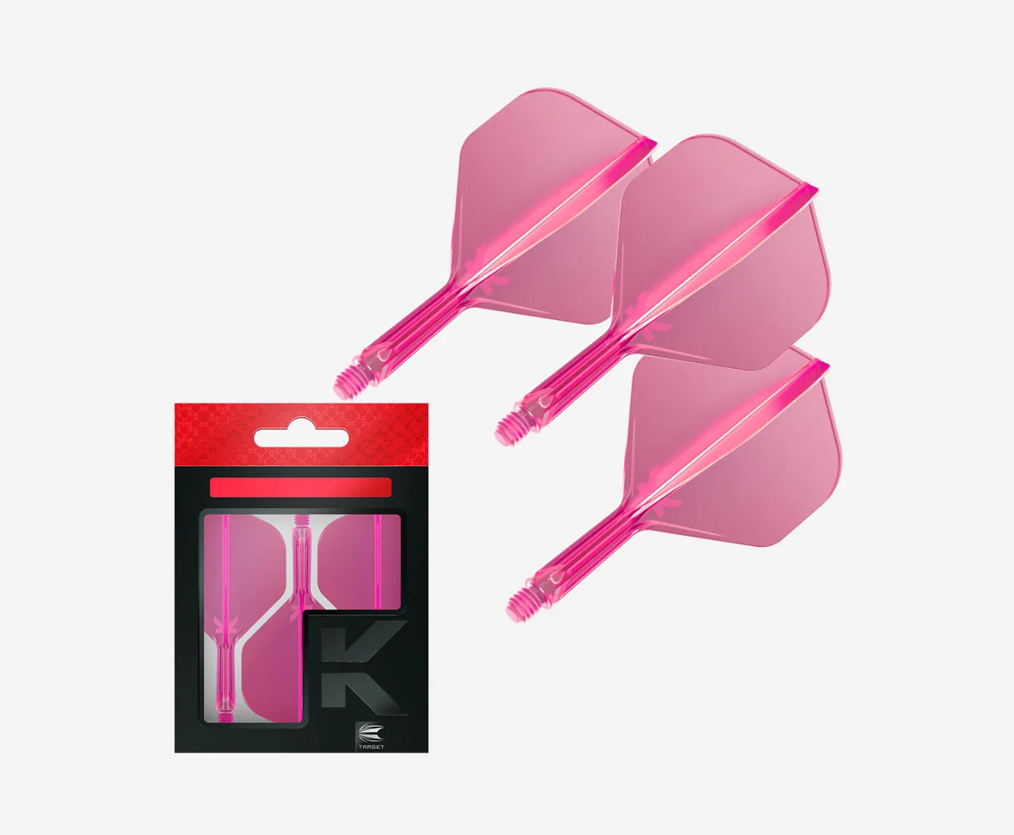 TARGET - K-FLEX - NO2 - NEON PINK - DARTS FEATHER/STEM