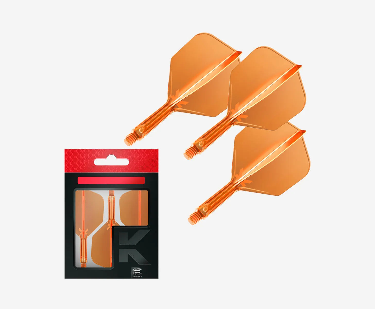 TARGET - K-FLEX - NO6 - NEON ORANGE - DARTS FEATHER/STEM