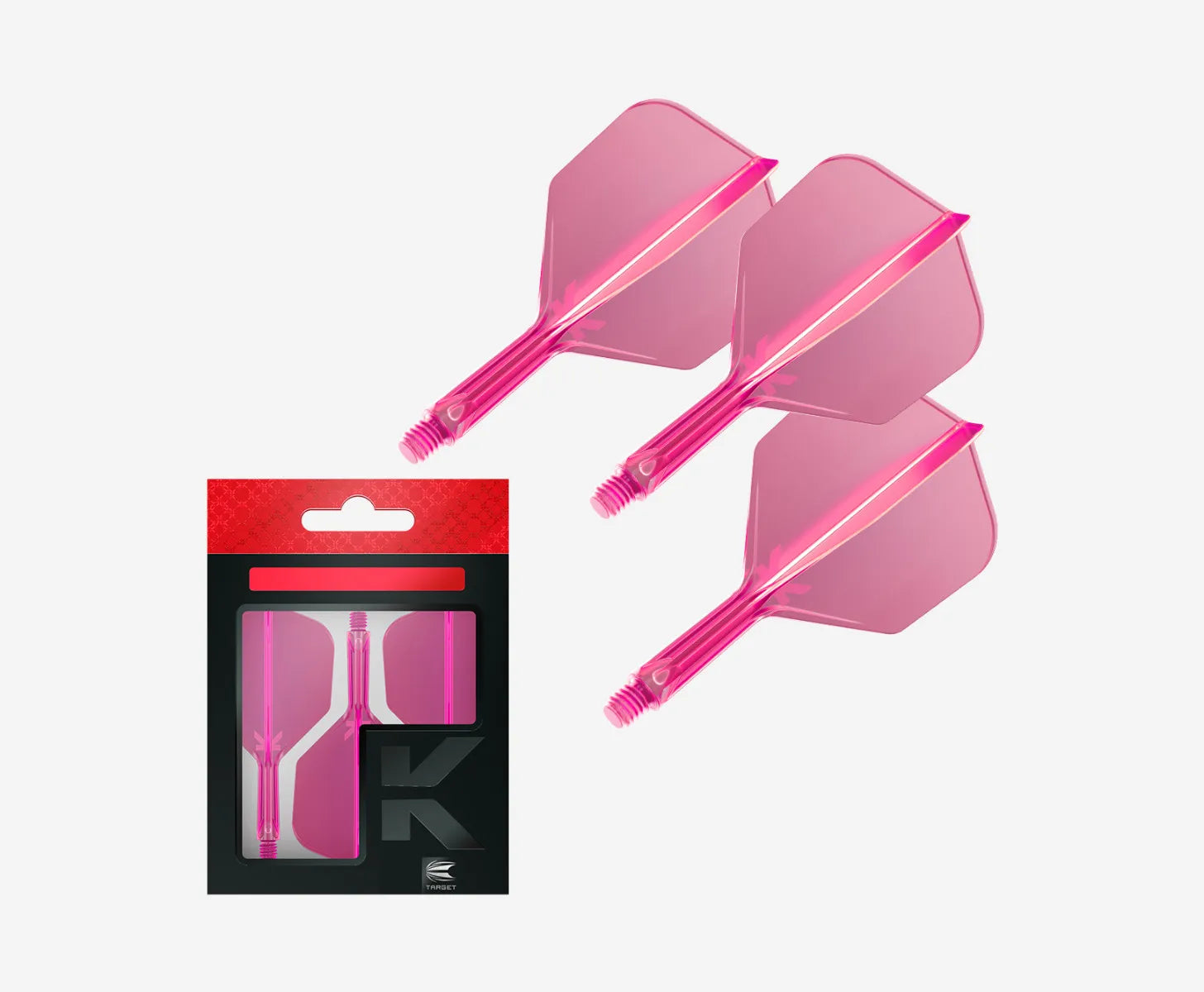 TARGET - K-FLEX - NO6 - NEON PINK - DARTS FEATHER/STEM