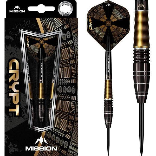 Mission - Crypt Darts M1 - Fekete & Arany - Steel Darts Szett - Direct Darts - 1