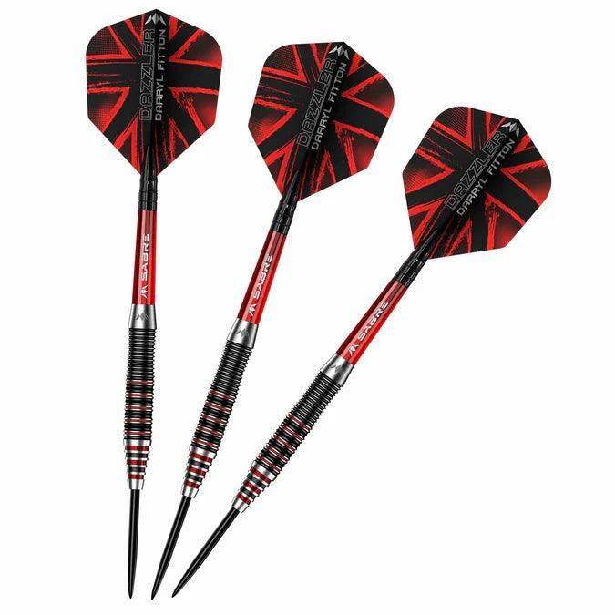 Mission - Darryl Fitton - Electro Fekete & Piros - 95% - The Dazzler - Szteel Darts Szett - Direct Darts - 2