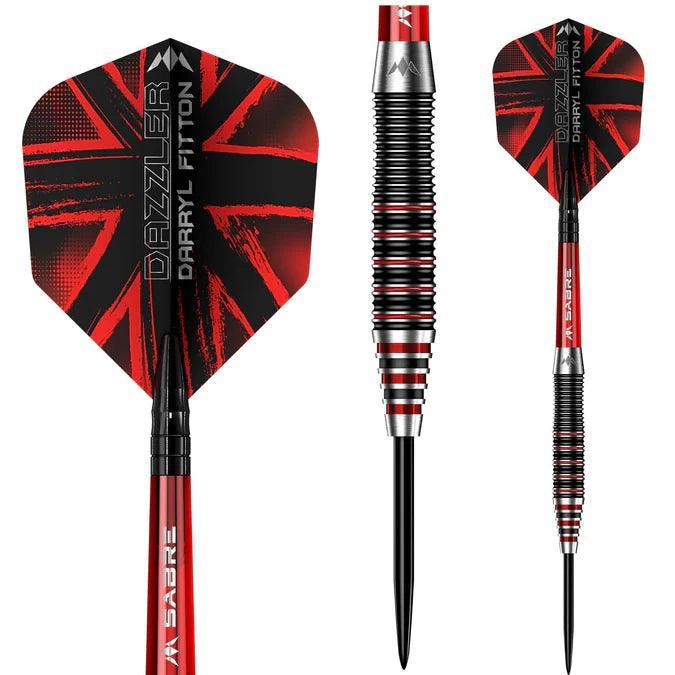 Mission - Darryl Fitton - Electro Fekete & Piros - 95% - The Dazzler - Szteel Darts Szett - Direct Darts - 3