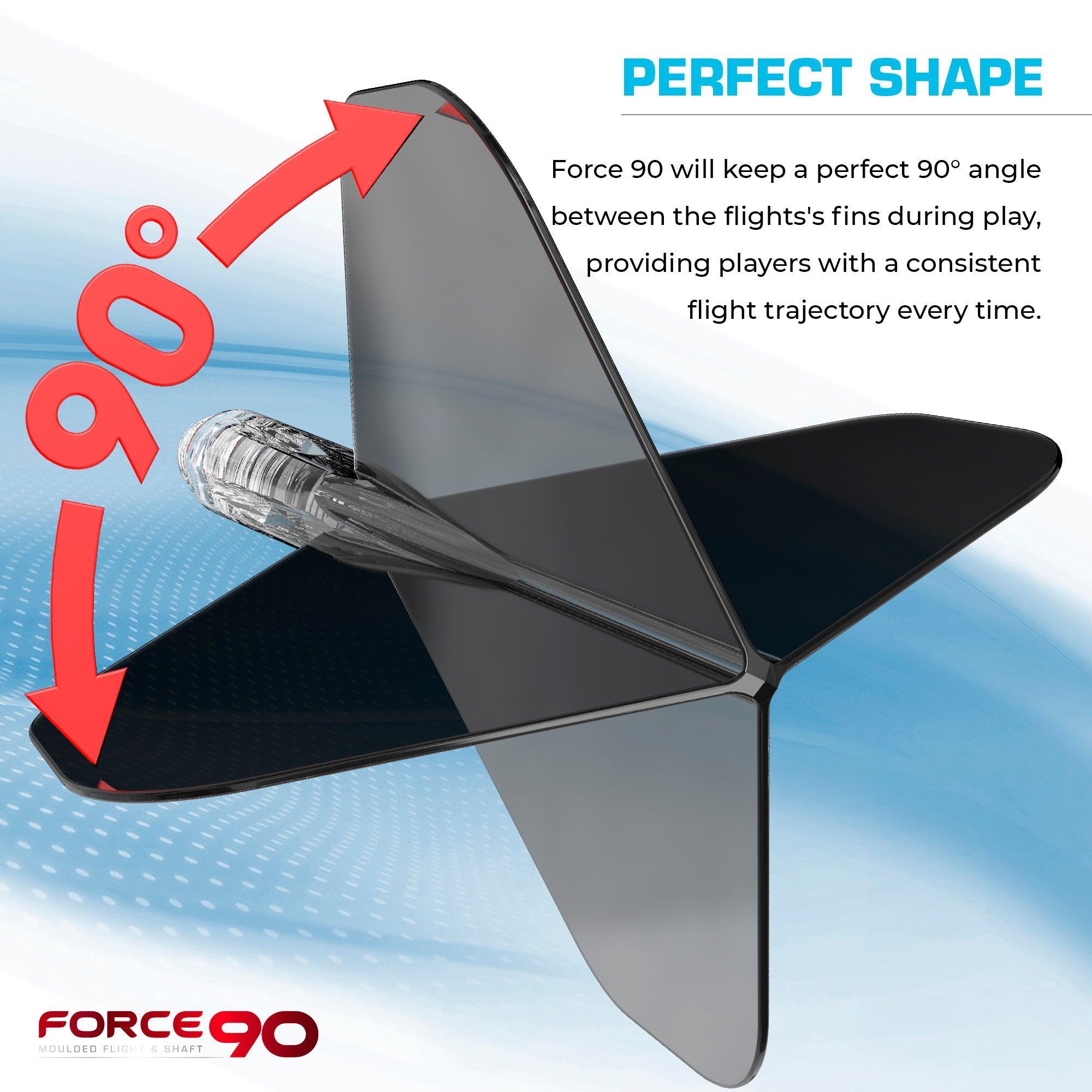 Mission - Force 90 Transzparens Fekete - Darts Toll/Szár - Direct Darts - 3