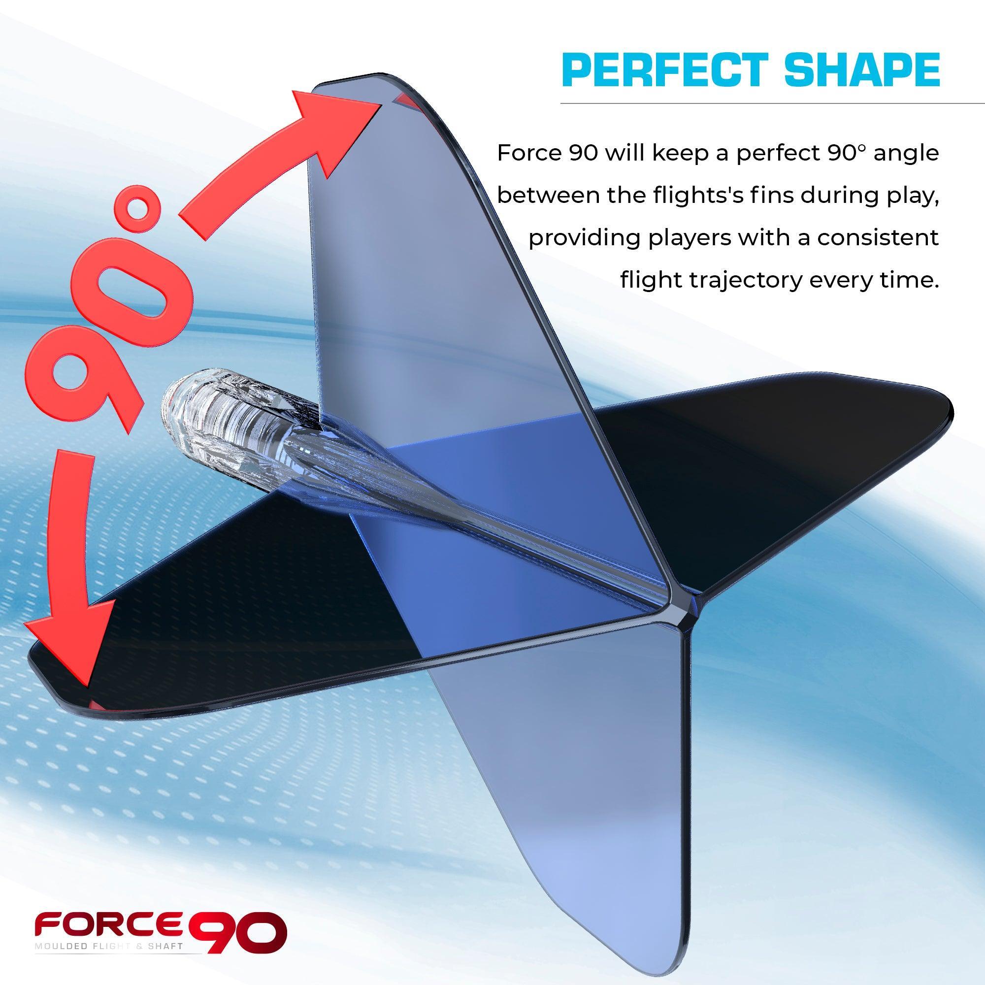 Mission - Force 90 Transzparens Kék - Darts Toll/Szár - Direct Darts - 4