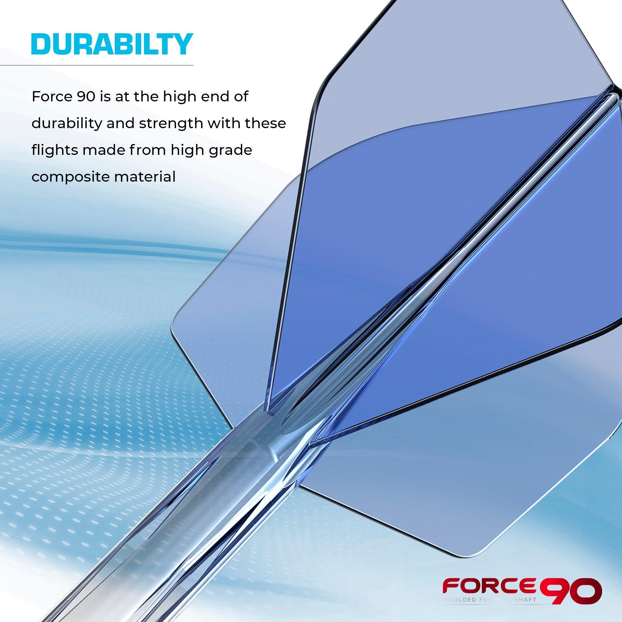 Mission - Force 90 Transzparens Kék - Darts Toll/Szár - Direct Darts - 6