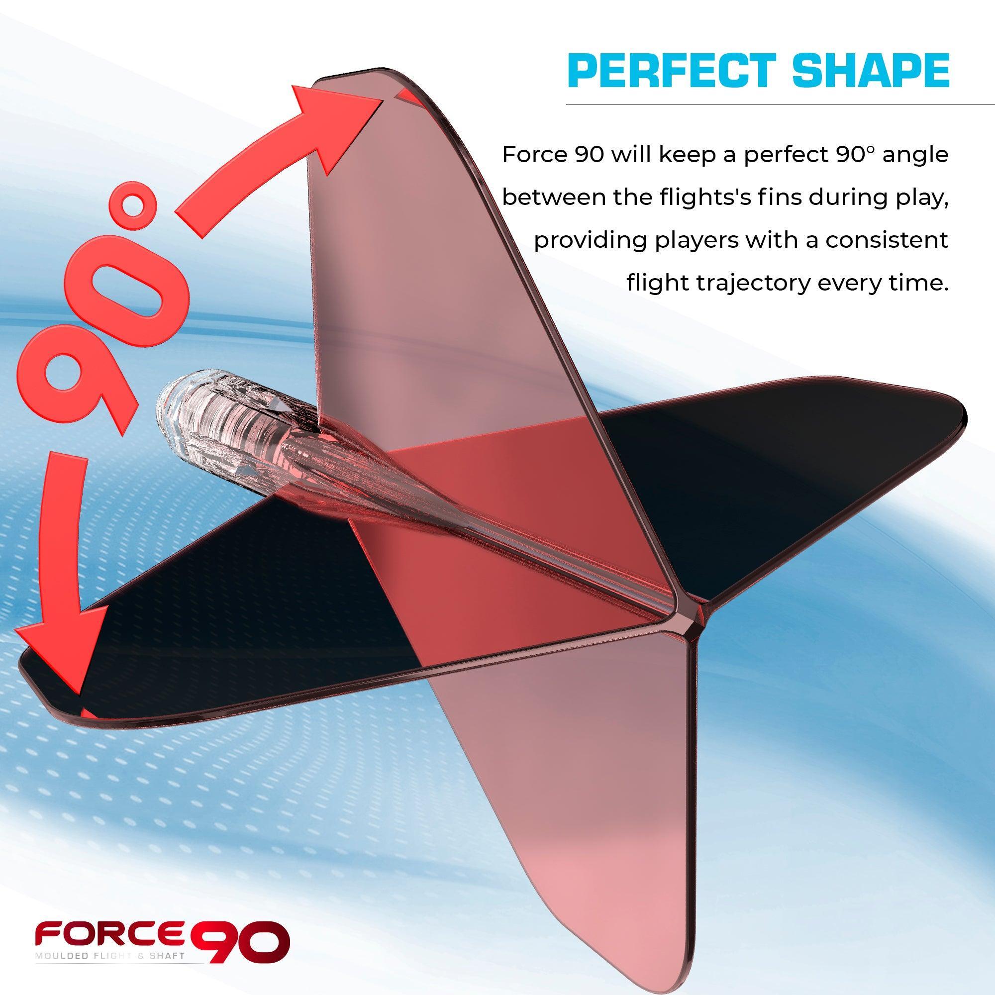 Mission - Force 90 Transzparens Piros - Darts Toll/Szár - Direct Darts - 4